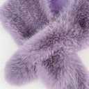 Dikoaina Women's Faux Fur Collar Scarf Wrap  Winter Warm Shawl Cape Elegant Neck Warmer for Ladies (120cm, Light Green)