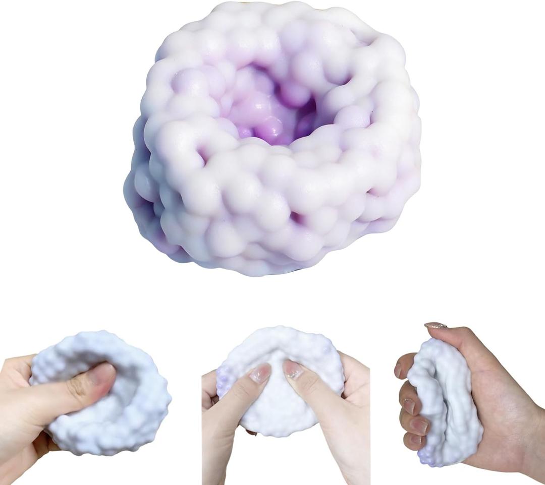 Crunchy Noisy Stress Balls, Sand Filled Crunchy Squishy Balls, Ice Skin Sensory Squeeze Balls for Anxiety Relief & Focus Portable Desktop Stress Relief Squeeze Toys