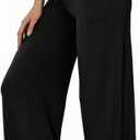 TNNZEET 3 Pack Women's Wide Leg Pants with Pockets - Casual Loose Yoga Trouser Pants Sweatpants Palazzo Lounge Pajama Pants (Medium, 1 Pack,black)