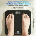 Digital Bathroom Scale for Body Weight: High-Precision 4-Sensor Accuracy, LED Display, 400lb/180kg Capacity, Safe Rounded Corners, Batteries Included