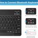 Supveco Keyboard Case for Samsung Galaxy Tab A11+ Plus 11 inch 2026 Model (SM-X230/X236/X238)-7 Color Backlight Wireless Detachable Folio Keyboard Cover with S Pen Holder, Notebook, Black
