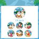2 x IRCOR Christmas in July Goodie Bags Hawaiian Christmas Gift Bags with Sealing Stickers Mele Kalikimaka Treat Party Decorations Party Supplies