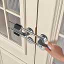 French Door Lock for Double Doors, Adjustable Double Door Lock for Home Security Prevent Kick Ins for Various Knob Width Door Security