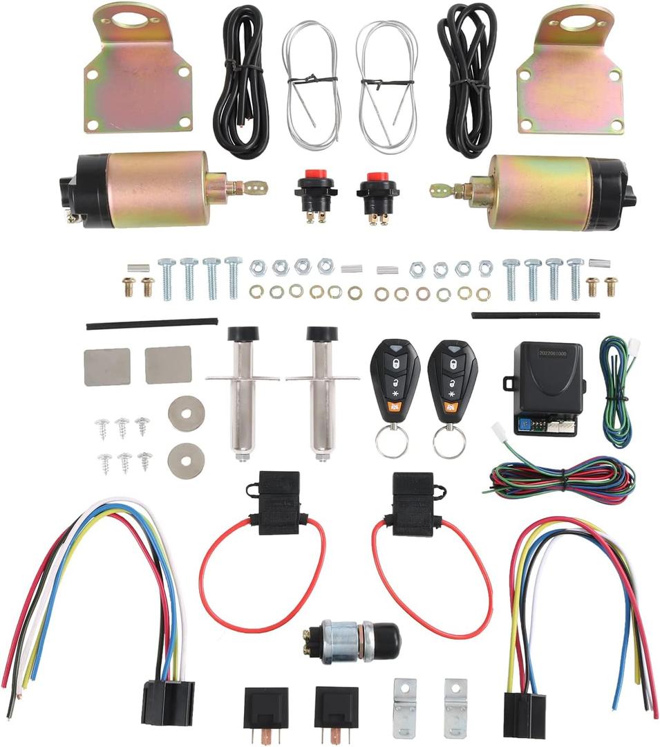 CARMOCAR Shaved Handle Door Popper Kit 2 Door Kit With Remote ONE SET 85 lb