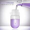 2 x Silicone Clear Travel Bottles for Toiletries,Leak Proof Squeezable Travel Size Containers,TSA-compliant Travel Essentials,2oz,4 Pcs,purple