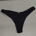 RELLECIGA Women's Cheeky Bikini Bottom (Medium, Black)