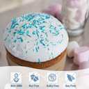 Twisweet Edible Sprinkles for Cake Decorating, Frozen Theme Snow Pearl Star Sugar Sprinkles Mix Baking Candy, Cupcake Topper Cookies Ice Cream Cake Decorations, Birthday Wedding Christmas Winter Themed Party Supplies (130g/4.58oz) (EXP 05/01/26)