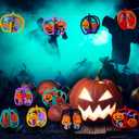 24 Pcs Halloween Wooden Crafts Kits Pumpkin DIY Unfinished Pumpkin Pieces 3D Coloring Blank Wood Cutouts Freestanding for Table Decorations Classroom Arts Party(7.87" X 6.69",Whimsical)