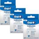 Oral-B Threader Floss 30 Count: 6 Envelopes of 5 Threaders (Pack of 3)