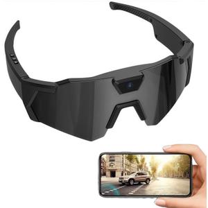 PIEPIE Smart Camera Glasses, Outdoor Sports HD Recording Video, Cycling Action Sunglasses, 64G ROM Wearable Audio take a Picture Wireless Photography Shooting VCRSuitable for Men and Women (Black)