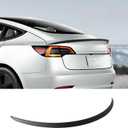 BASENOR Performance Spoiler for 2017-2023 Tesla Model 3 Upgraded Gen 2 ABS Rear Trunk Wing Lip Proprietary Design Model 3 Accessories Easy Install with High-Bond Tape[No Drilling] Matte Black