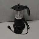 LAOION Cuban Coffee Maker, 6 or 3cup Electric Espresso Coffee Maker, Portable Cafeteras Electricas Modernas, Electric Moka Pot with Detachable Base & Overheat Protection, Coffee Gift for Home Travel (Black)