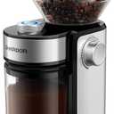 SHARDOR Burr Coffee Bean Grinder Electric, Adjustable Burr Mill with 16 Precise Grind Setting for 2-14 Cup, Silver