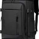 FENRUIEN Travel Backpack with Shoe Compartment, Water Resistant Backpack Carry On Luggage with USB Charging Port, Black