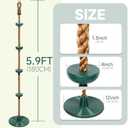 Climbing Rope with Platforms and Disc Swing Seat Set Playground Accessories Including Bonus Hanging Strap & Carabiner Tree Swing for Kids Rope Swings for Tree