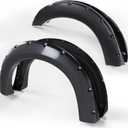 ECOTRIC 4Pcs Fender Flares Compatible with 1999-2007 Ford F250 F350 Super Duty (Not Fit Dually Models), Pocket Bolt-Riveted Style Wheel Guards Cover Smooth Black, Replace for FO1240208 F81Z16006AA