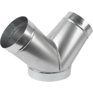 45 Degree 8 x 6 x 6 Inch Y Shape Duct Splitter - Metal 3 Way Connector - Galvanized steel - Duct Adapter - for Dryer Vent, Exhaust Fan, Hose, Home or Industrial HVAC Exhaust Ventilation