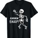 Aw Snap Broken Arm Skeleton Injury Wrist Surgery Recovery T-Shirt M