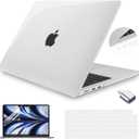 Teryeefi MacBook Air 13.6 Inch Case 2022 2023 2024 2025 Model: A2681/A3113/A3240, Hard Shell Cover & Keyboard Cover & USB 3.0 Adapter for New MacBook Air 13 M4 M3 M2, Crystal Clear