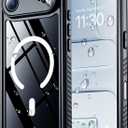 SPIDERCASE Magnetic for iPhone Air Case Waterproof, Built-in Lens & Screen Protector,[IP68 Underwater][15FT Military Shockproof] [Dustproof] Full Body Protection Cover for iPhone 17 Air 6.5,Black