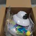 MOHAYA Cat Toys4-in-1 Interactive Cat Toy for Indoor Cats with Laser, Fluttering Butterfly, Moving Feather and Track Balls - USB Rechargeable Self-Play Kitten Toy (White)