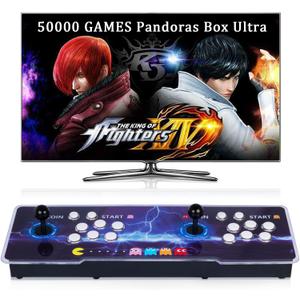 RegiisJoy 50000 in 1 Pandoras Box Ultra Arcade Game Console , Retro Game Machine for PC & Projector & 4K TV, 3D Games, Search/Save/Load/Pause Games, 1280X720,256G TF