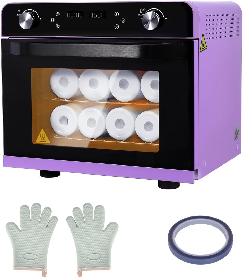 Sublimation Oven Machine with Fast Preheat & Precise Temperature,38QT/36L 120V 1800W Large Capacity for Sublimation Tumblers,Mugs,Bottles,Full Wrap Printing,Includes Gloves & Tape,Digital Touch Screen