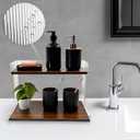 SNAIL GARDEN Acrylic & Wood Coffee Station Organizer with Raised Edges, 2-Tier Coffee Bar Organizer with Sturdy Flat Base, Premium Walnut Finish for Kitchen Countertop Storage