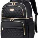 Backpack Cooler Lunch Backpacks Double Decker Lunch Box,Insulated Backpacks Lunch Cooler Bags, Lightweight Leakproof Lunchbox Back Pack for Women Men to Travel,Picnic,Hiking,Beach,Camping (Black)