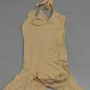 SHAPERX Open Bust Shapewear Tummy Control Bodysuits for Women Seamless Compression High Waisted Body Shaper (XX-Small-X-Small, Beige(shorts))