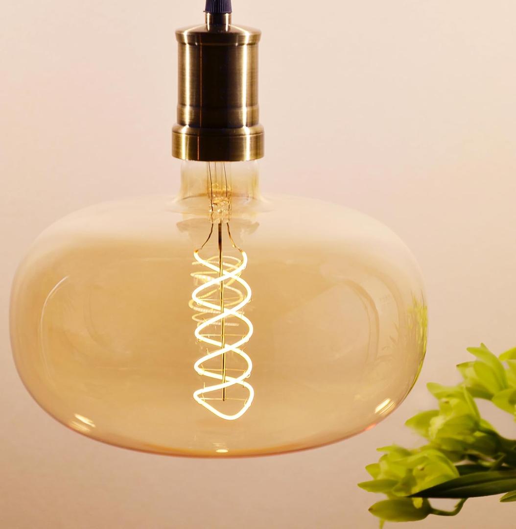 Oversized Decorative LED Light Bulb 6W 500LM E26 Large Fancy Edison Bulbs 60W Incandescent Dimmable 2200k Warm White Pendant Lighting for Bedroom Dining Living Room Bar1 Pack (PK215AM)