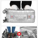 UrbanExplorer All Aluminum Carry On Luggage Hard Shell Suitcases with Spinner Wheels Zipperless Luggage 20 inch Small Carry On Suitcase for Short Trips, Sliver