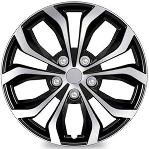 TangMiGe 4-Pack Universal Hubcaps Wheel Covers Replacement R14, Steel Wheel Rim Cover for Most Cars Trucks Sedans SUV, 14" 14 in Hub Caps (Silver+Black Color, 14 inch)