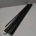 No Drill Blinds for Windows 1" Vinyl L-Shaped Slats Cordless Mini Blinds for Home, for Window, Size 26.5" W 48" H, Black