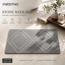 31.5"x19.7" Stone Bath Mat, Large Diatomite Bathmat for Bathroom