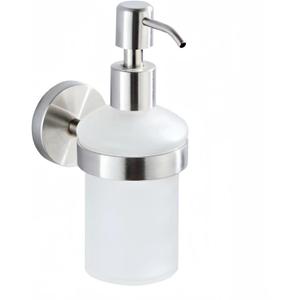 Hand Soap Dispenser Wall Mount, Glass Pump Bottle for Kitchen & Bathroom, Dish Soap Dispenser with Stainless Steel Pump, Dispenser Pump Bottle for Lotions, Liquid Soaps