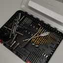 AVID POWER Drill Bit Set, Titanium Twist Brad Point Driver Bits, Drill and Screwdriver Bits Combo Kit with Case for Metal, Wood, Concrete and Masonry, 100 Pieces