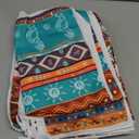 Kajaia 6 Pcs Aztec Theme Kitchen Towels Southwestern Microfiber Dish Hand Tea Bathroom Towels Native Decorative for Absorbent Drying Cloth Turquoise Geometric Ethnic Cloth for Home Housewarming Gift, Small