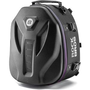 ROCKBROS Motorcycle Tail Bag - Waterproof Rear Seat Bag with Hard Shell Design - 12.5L Large Motorcycle Backpack