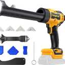 Cordless Caulking Gun for Dewalt 20V Battery  High-Performance Caulking Gun Tool with 6 Speeds, 450LM LED Light and Drip-Free Design for Sealing Tile, Floors, Sinks, and Windows(No Battery Included)