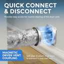 Magnetic Dryer Vent Coupling DV180 Airtight Seal Dryer Vent Connector Kit Easy to Clean Quick Connector Including a 2.6ft 4" Duct and two Clamps