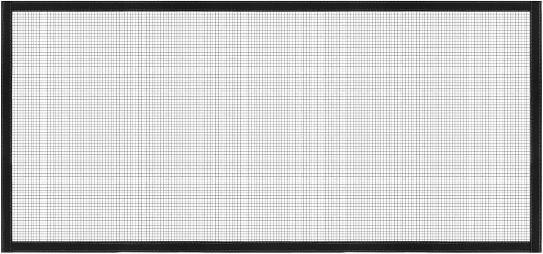 uxcell Window Screen Mesh, 28" x 55" DIY Fiberglass Netting Mesh Black Frame with Hook and Loop Adhesive Edging Grey Mesh for Bedroom, Living Room, Kitchen