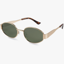 Livho 2025 Trendy Oval Sunglasses - Stylish Polarized Shades for Everyday - Retro Metal Frames