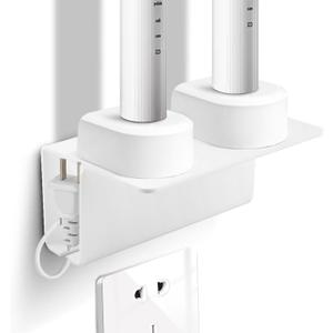Electric Toothbrush Holder for Bathroom, Acrylic Electric Toothbrush Holder Wall Mounted Come with Cable Organizer, Saving Space and Convenient Charging(Color:White)