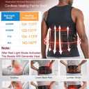 Cordless Sciatica Pain Relief Devices - 660nm 850nm Near Infrared Red Light Therapy Belt Lower Back with Heating Soothing Vibration, Support to 50" Waist, Auto Off, 1H Run Time