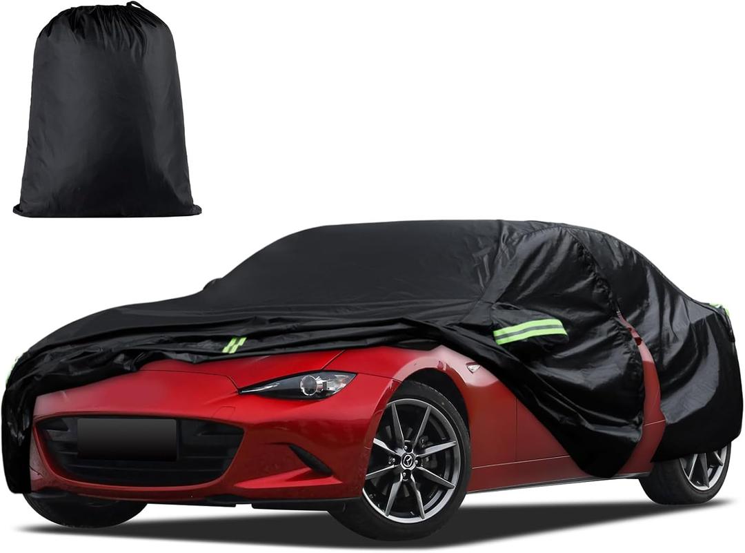Car Cover Custom Fit for Mazda MX-5 Miata (1989-2025), Waterproof All Weather for Automobiles Full Exterior Cover Sun Rain Snow Protector with Door Zipper