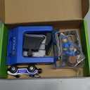 Police Station Playset Toy,Building City Police Scenes Train Set Compatible with All Wooden Train Tracks,Educational Train Accessory Toys for Boys and Kids (Assembly Required)