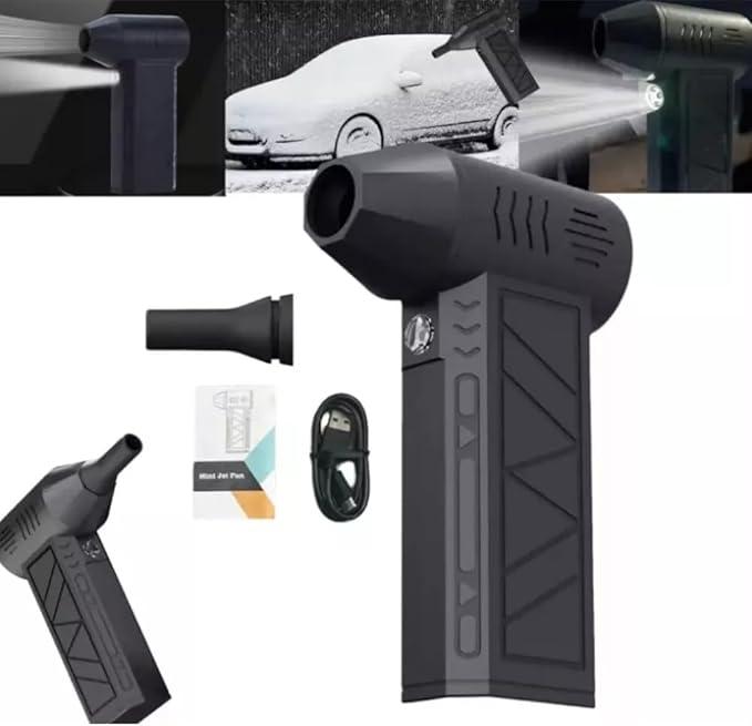 Snow Whiz Turbo Blower, Snowwhiz Turbo Blower with Led, Mini Turbo Snow Blower for Car,3 Gear Adjustable Super Power Turbo Breeze Electric Blower,Clear Snow 10x Faster