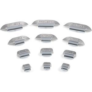 JiiinMiiin 100Pcs P Type Uncoated Lead Clip on Wheel Weights Assortment, 0.25oz, 0.5oz, 0.75oz, 1.0oz, 25Pcs for Each Style,Used for Passenger Cars, Light Trucks, SUVs, Vans, and Full-Size Pickups (Chrome)