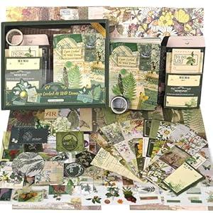 Funto Scrapbooking Kit(162 PCS), Warm Mail Series-Dreamland, Perfect for Bullet Scrapbooking Materials, Planner DIY Arts Craft Collage